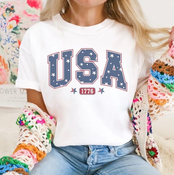 USA America Shirt Fourth July Shirt 4th July Patriotic Shirt T-Shirts, Hoodie, Sweatshirt - T-Shirt, Sweatshirt, Hoodie