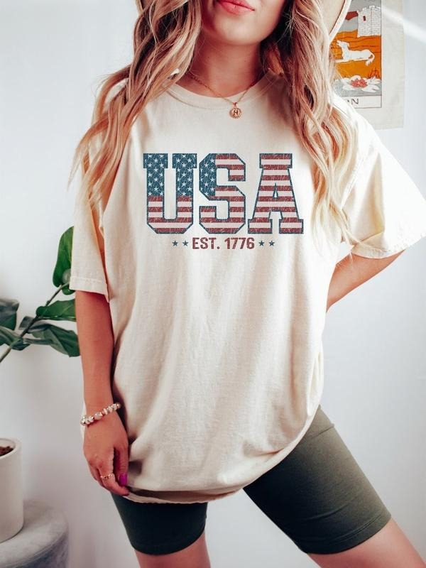 USA Est 1776 Shirt America 4th July USA Flag Shirt Stars Stripes American Shirt T-Shirts, Hoodie, Sweatshirt - T-Shirt, Sweatshirt, Hoodie