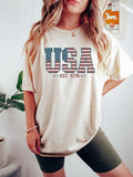 USA Est 1776 Shirt America 4th July USA Flag Shirt Stars Stripes American Shirt T-Shirts, Hoodie, Sweatshirt - T-Shirt, Sweatshirt, Hoodie