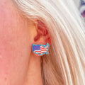 USA Flag 4th July Glitter Stud Earrings T-Shirts, Hoodie, Sweatshirt - T-Shirt, Sweatshirt, Hoodie