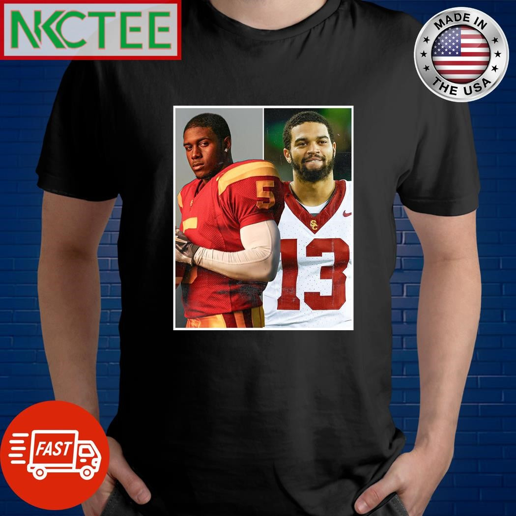 USC retired Reggie Bush’s and Caleb Williams’ jersey numbers shirt Unisex T-shirt, Sweatshirt, Hoodie, Long Sleeve Tee - T-Shirt, Sweatshirt, Hoodie
