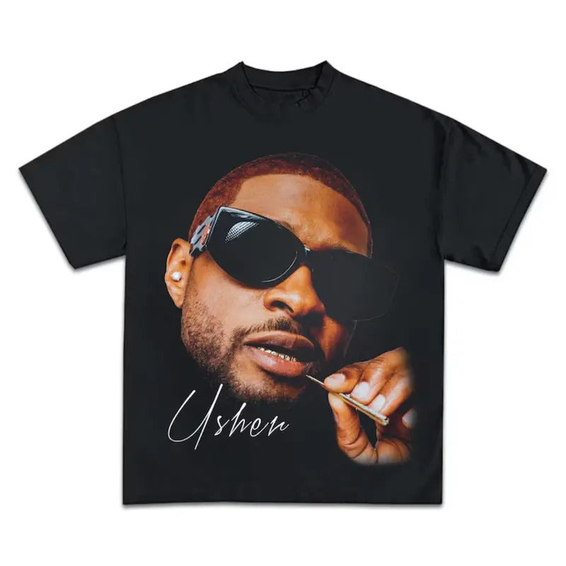 USHER Big Face USHER Raymond R&B Hiphop Retro 90s Vintage Ready Print Menswear Top Underwear Man Streetwear Tropical Bestie Round Neck T-Shirts, Hoodie, Sweatshirt - T-Shirt, Sweatshirt, Hoodie