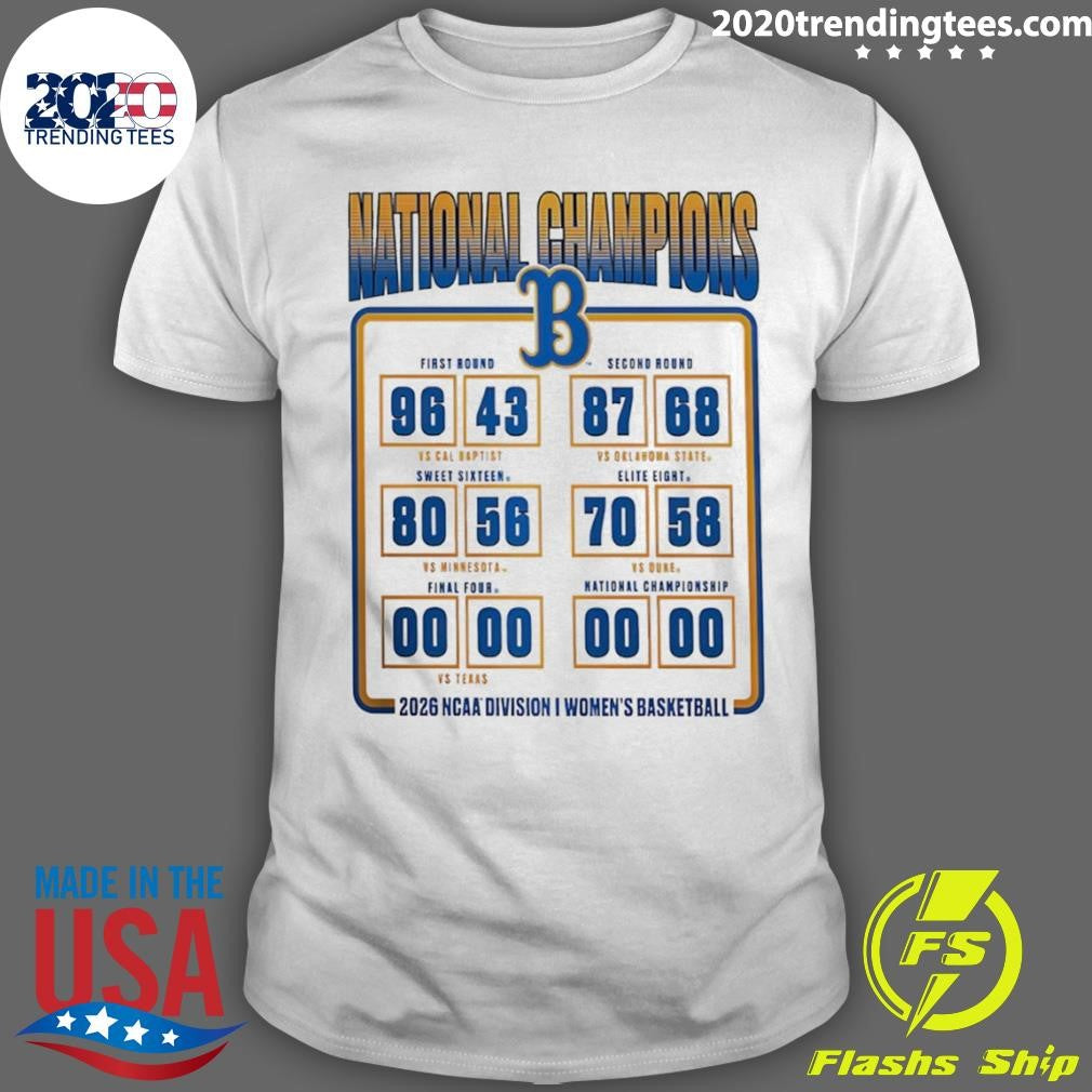 Ucla Bruins 2026 Ncaa Womens Basketball National Champions Schedule Shirt Unisex T-shirt, Sweatshirt, Hoodie, Long Sleeve Tee - T-Shirt, Sweatshirt, Hoodie