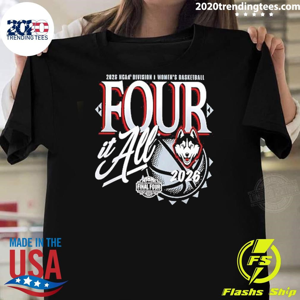 Uconn Huskies Womens Basketball 2026 NCAA Final Four Zone Move Four It All Navy Shirt Unisex T-shirt, Sweatshirt, Hoodie, Long Sleeve Tee - T-Shirt, Sweatshirt, Hoodie
