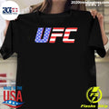 Ufc Logo American Flag Shirt Unisex T-shirt, Sweatshirt, Hoodie, Long Sleeve Tee - T-Shirt, Sweatshirt, Hoodie