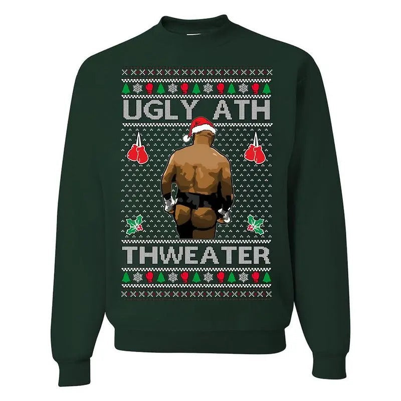 Ugly Ath Merry Chrithmith Butt Viral Ugly Ass Boxing Fight Meme Funny Ugly Cotton Menswear T-Shirts, Hoodie, Sweatshirt - T-Shirt, Sweatshirt, Hoodie