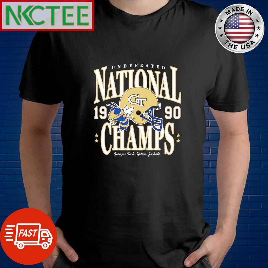 Undefeated National 1990 Champs Georgia Tech Football Yellow Jackets helmet bee shirt Unisex T-shirt, Sweatshirt, Hoodie, Long Sleeve Tee - T-Shirt, Sweatshirt, Hoodie