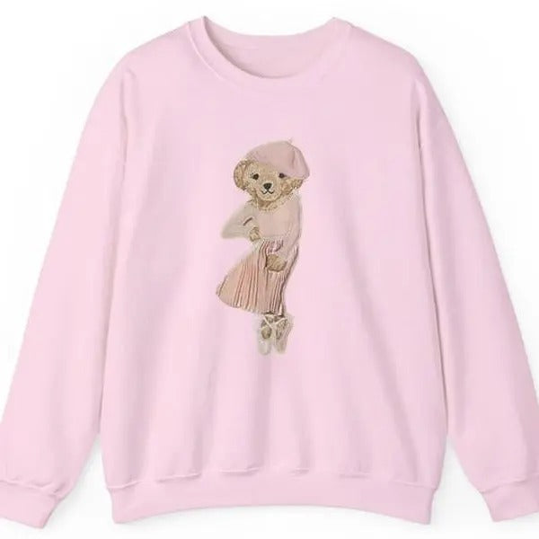 Ballerina Bear Pink Feminine Bear Animal Bear Lover Shirt Girlie Pink Bear Womenswear Athletic T-Shirts, Hoodie, Sweatshirt - T-Shirt, Sweatshirt, Hoodie