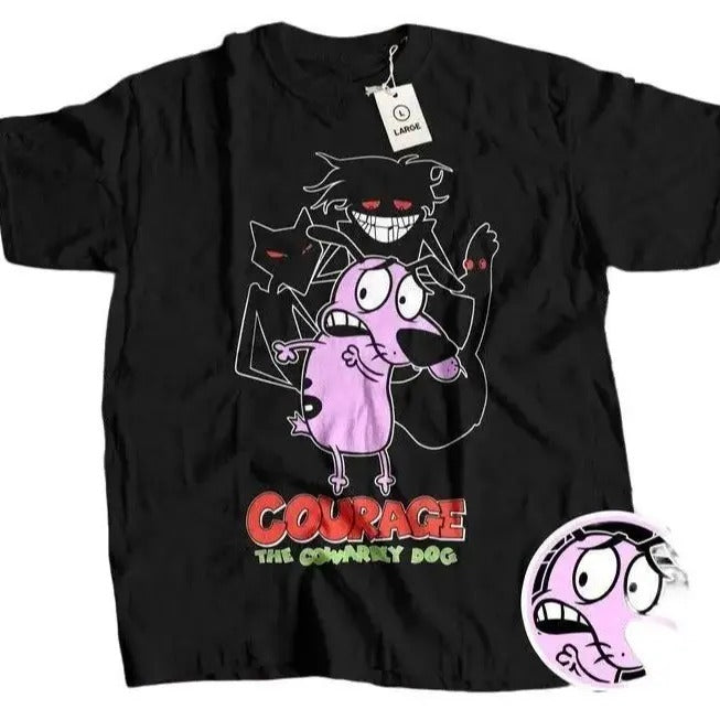 Cowardly Dog Adventures Animated Canine Hero Top Mysterious Creature Shirt Fearful Pooch Cartoon Spooky T-Shirts, Hoodie, Sweatshirt - T-Shirt, Sweatshirt, Hoodie