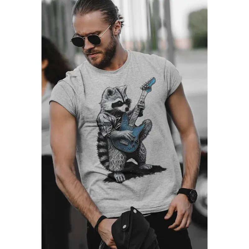 Funny Raccoon Guitarist Shirt Music Lovers T-Shirts, Hoodie, Sweatshirt - T-Shirt, Sweatshirt, Hoodie