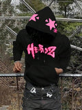 Letter Print Casual Regular Fit Long Sleeve Hooded Spring & Fall Top Daily T-Shirts, Hoodie, Sweatshirt - T-Shirt, Sweatshirt, Hoodie