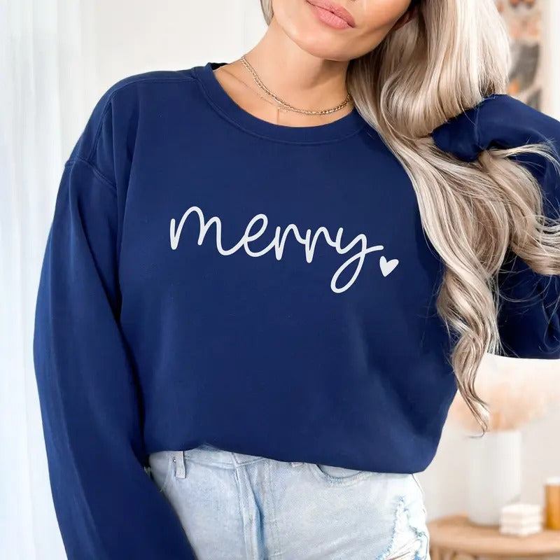 Merry Loose Fit Cotton Polyester Blend Fabric T-Shirts, Hoodie, Sweatshirt - T-Shirt, Sweatshirt, Hoodie