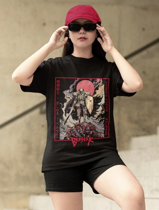 Skull Knight Shirt Anime Vintage Anime Manga Anime Shirt Black Swordsman Anime Manga Shirt Japan Top Womenswear Underwear Lady T-Shirts, Hoodie, Sweatshirt - T-Shirt, Sweatshirt, Hoodie