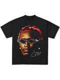 'S Rapper Print Round Neck Casual Short Sleeve Daily Top All Seasons T-Shirts, Hoodie, Sweatshirt - T-Shirt, Sweatshirt, Hoodie