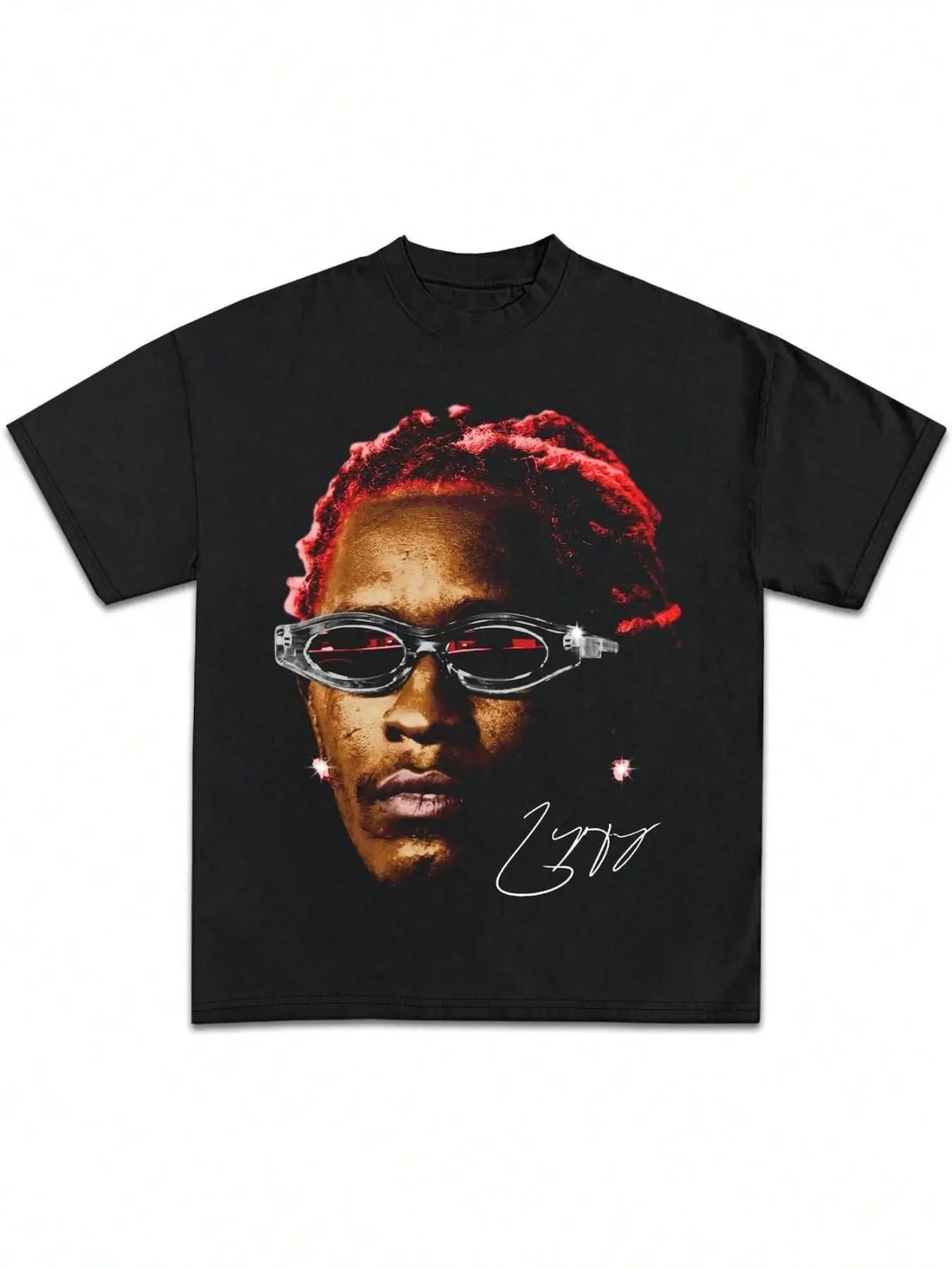 'S Rapper Print Round Neck Casual Short Sleeve Daily Top All Seasons T-Shirts, Hoodie, Sweatshirt - T-Shirt, Sweatshirt, Hoodie