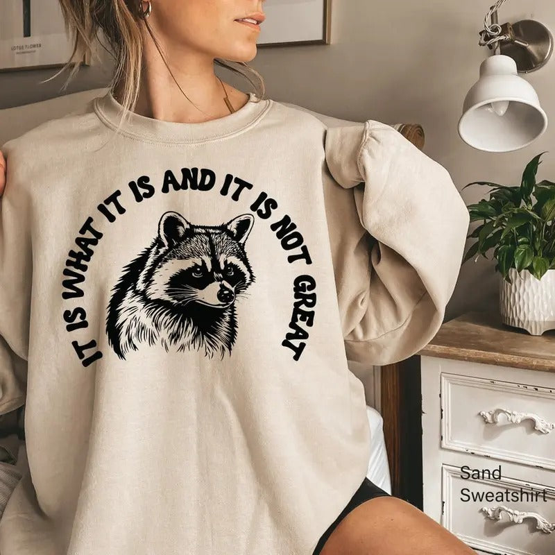T Is What Is Is Not Great Shirt Raccoon Meme Shirt T-Shirts, Hoodie, Sweatshirt - T-Shirt, Sweatshirt, Hoodie