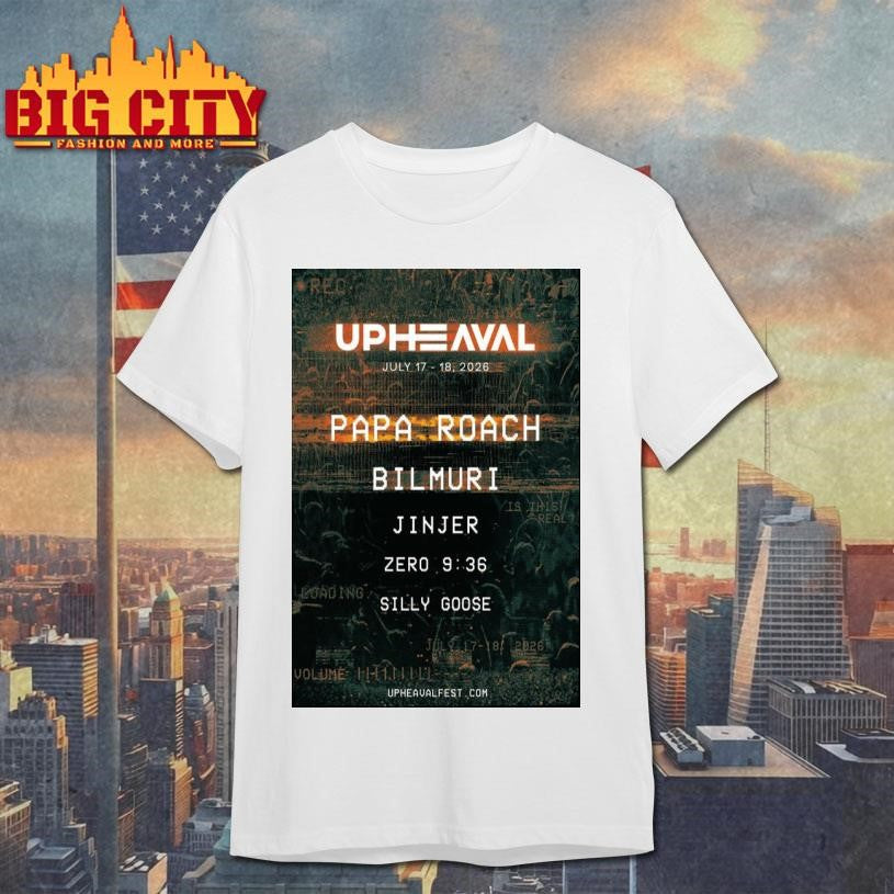 Upheaval Music Festival Grand Rapids, MI July 17-18 2026 Poster Shirt Unisex T-shirt, Sweatshirt, Hoodie, Long Sleeve Tee - T-Shirt, Sweatshirt, Hoodie