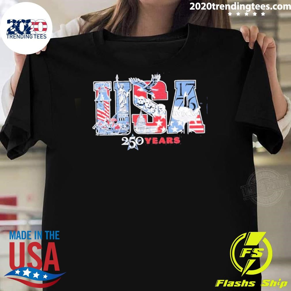 Usa Icons 250 Years 1776-2026 Shirt Unisex T-shirt, Sweatshirt, Hoodie, Long Sleeve Tee - T-Shirt, Sweatshirt, Hoodie