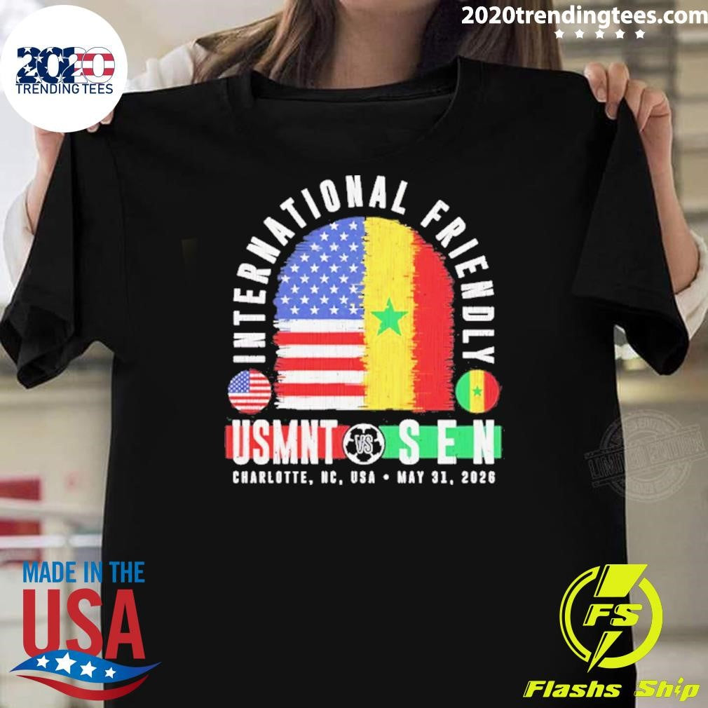 Usmnt Vs Senegal 2026 International Friendly Match Up Shirt Unisex T-shirt, Sweatshirt, Hoodie, Long Sleeve Tee - T-Shirt, Sweatshirt, Hoodie