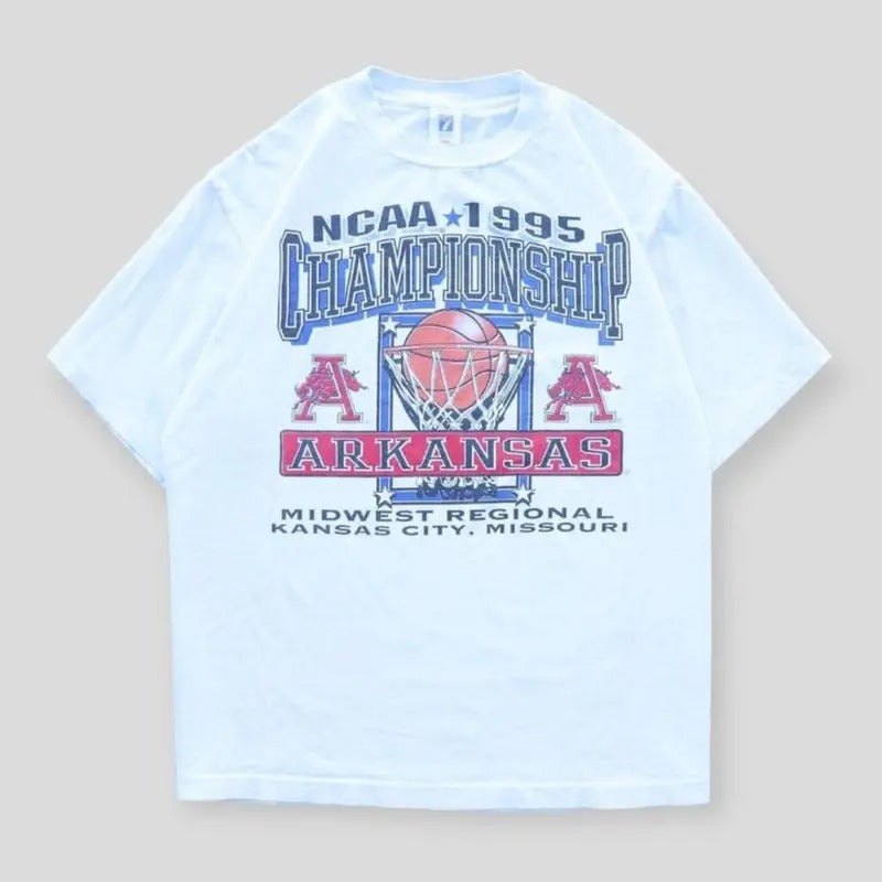 VINTAGE 90S 1995 Rare Arkansas Razorbacks NCAA Final Four Championship Classic Cotton T-Shirts, Hoodie, Sweatshirt - T-Shirt, Sweatshirt, Hoodie