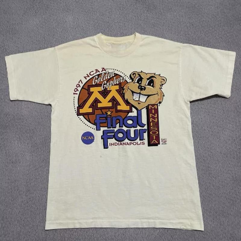 VINTAGE Minnesota Gophers NC AA NC AA Basketball Final Four Indianapolis 1997 90s Classic Cotton Menswear Top Collar Day T-Shirts, Hoodie, Sweatshirt - T-Shirt, Sweatshirt, Hoodie