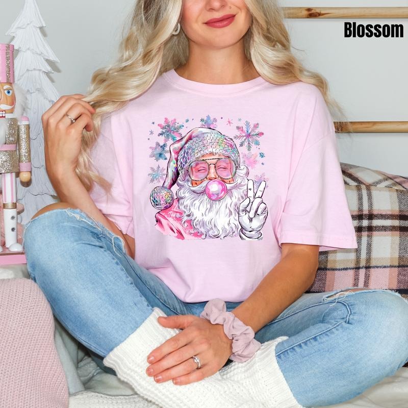 VSCO Girly Santa Comfort Colors 'NLB' T-Shirts, Hoodie, Sweatshirt - T-Shirt, Sweatshirt, Hoodie