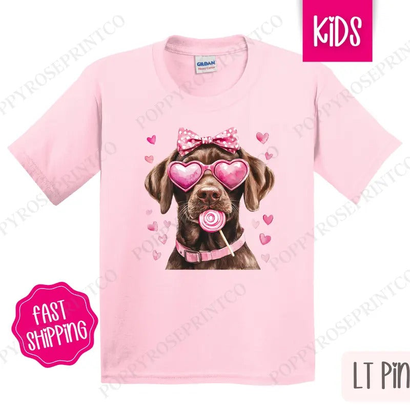 Valentine Chocolate Lab Shirt Children'S Cute Gildan T-Shirts, Hoodie, Sweatshirt - T-Shirt, Sweatshirt, Hoodie