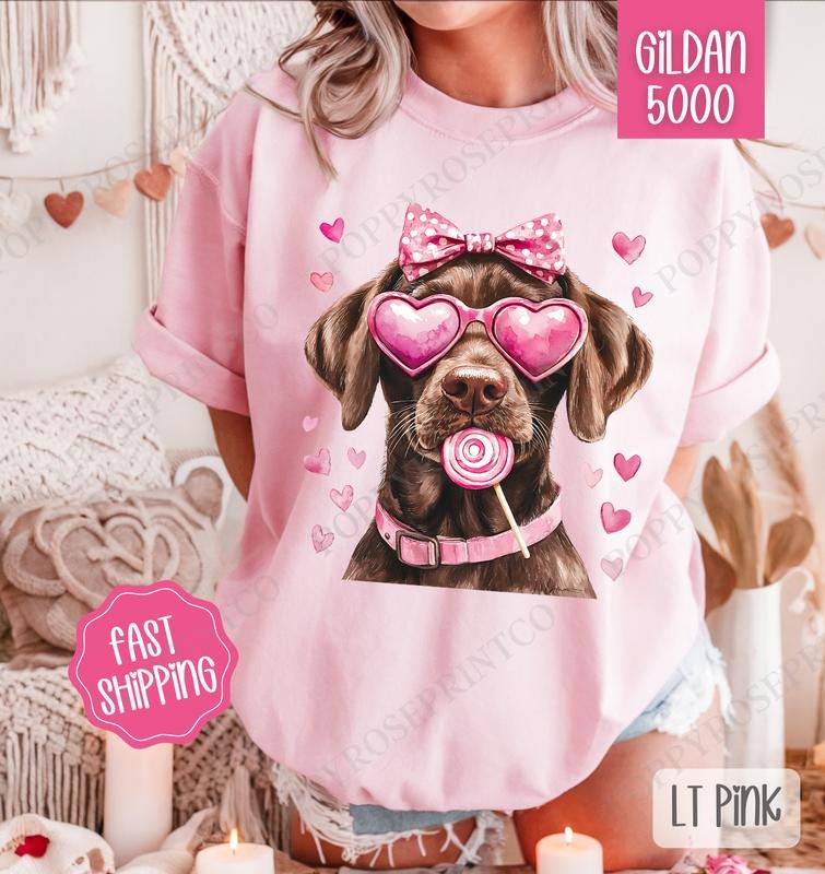 Valentine Chocolate Lab Shirt Gildan Cute Plus Sizes T-Shirts, Hoodie, Sweatshirt - T-Shirt, Sweatshirt, Hoodie
