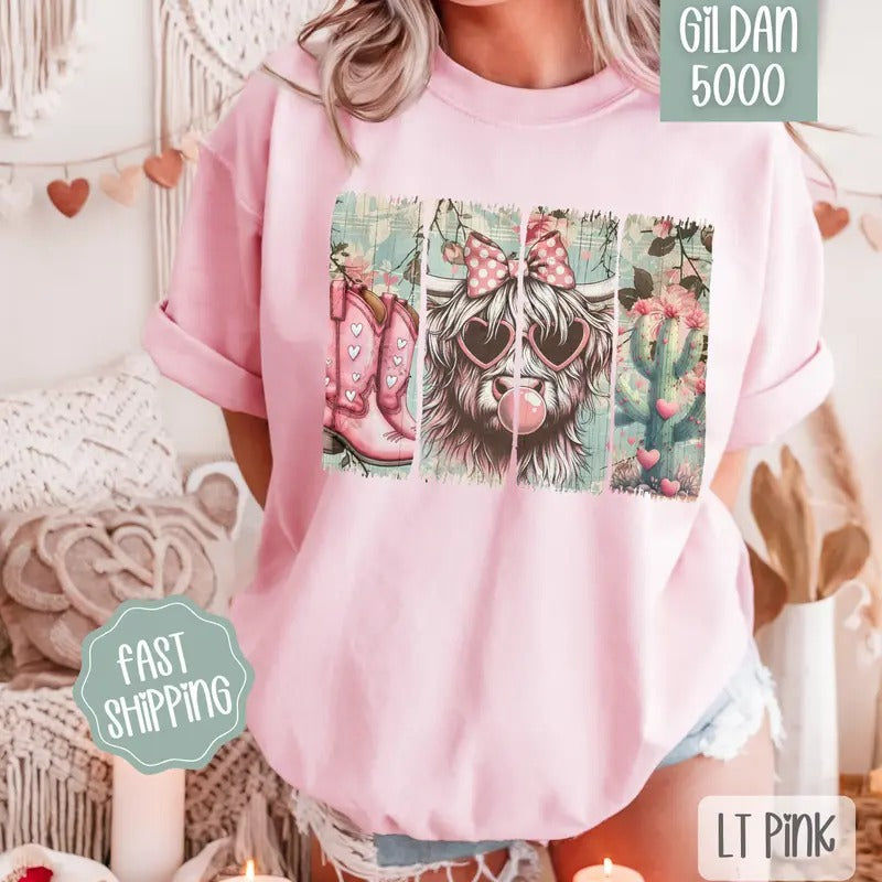 Valentine Cow Shirt Gildan Western Plus Sizes T-Shirts, Hoodie, Sweatshirt - T-Shirt, Sweatshirt, Hoodie