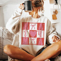Valentine Mama Coquette Pink Bow Heart Retro Valentine Pink Checkerboard Valentines T-Shirts, Hoodie, Sweatshirt - T-Shirt, Sweatshirt, Hoodie