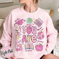Valentine You Are Kind Loved Brave Enough Back School Teacher Appreciation Teacher Valentine T-Shirts, Hoodie, Sweatshirt - T-Shirt, Sweatshirt, Hoodie