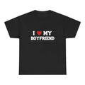 Regular Fit "I Love My BF" Print Crew Neck Short Sleeve Summer Clothes Him Menswear Streetwear Tops T-Shirts, Hoodie, Sweatshirt - T-Shirt, Sweatshirt, Hoodie