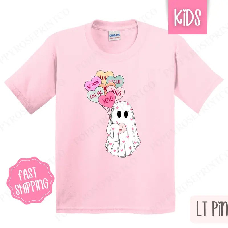 Valentine'S Ghost Shirt Children'S Cute Gildan T-Shirts, Hoodie, Sweatshirt - T-Shirt, Sweatshirt, Hoodie