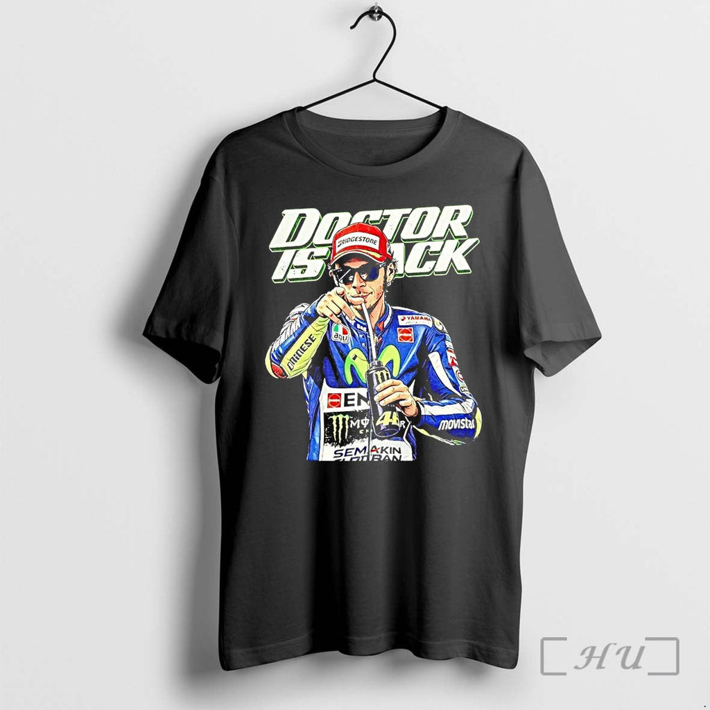 Valentino Rossi The Doctor Is Back Motogp Legend Tshirts Sweater Hoodie Jpg Unisex T-shirt, Sweatshirt, Hoodie, Long Sleeve Tee - T-Shirt, Sweatshirt, Hoodie