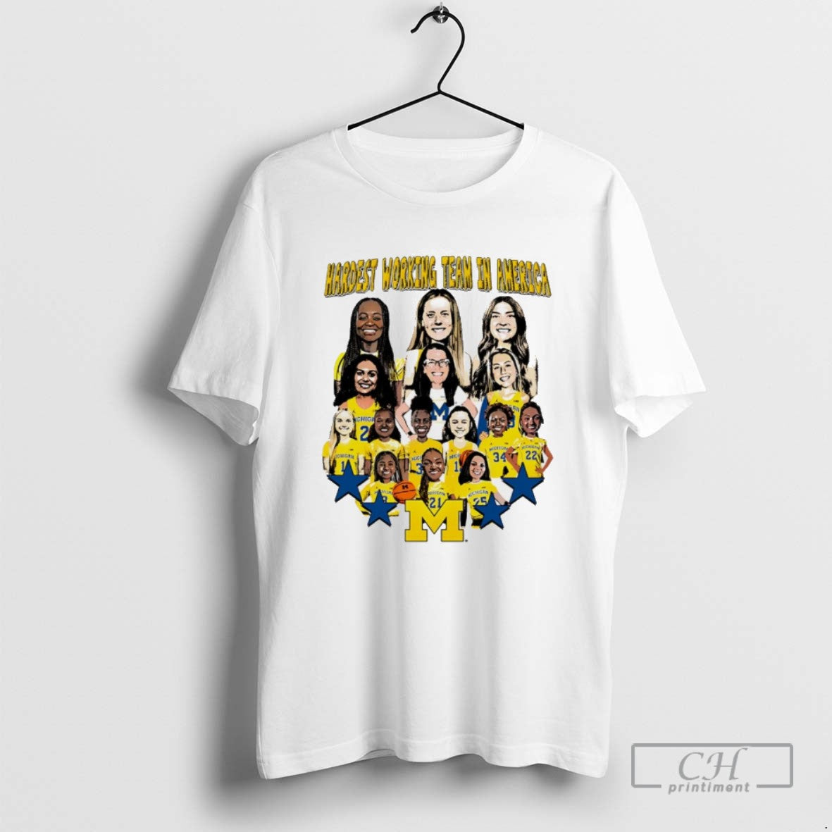 Valiant University Of Michigan Womens Basketball Hardest Working Team In America T Shirts Unisex T-shirt, Sweatshirt, Hoodie, Long Sleeve Tee - T-Shirt, Sweatshirt, Hoodie