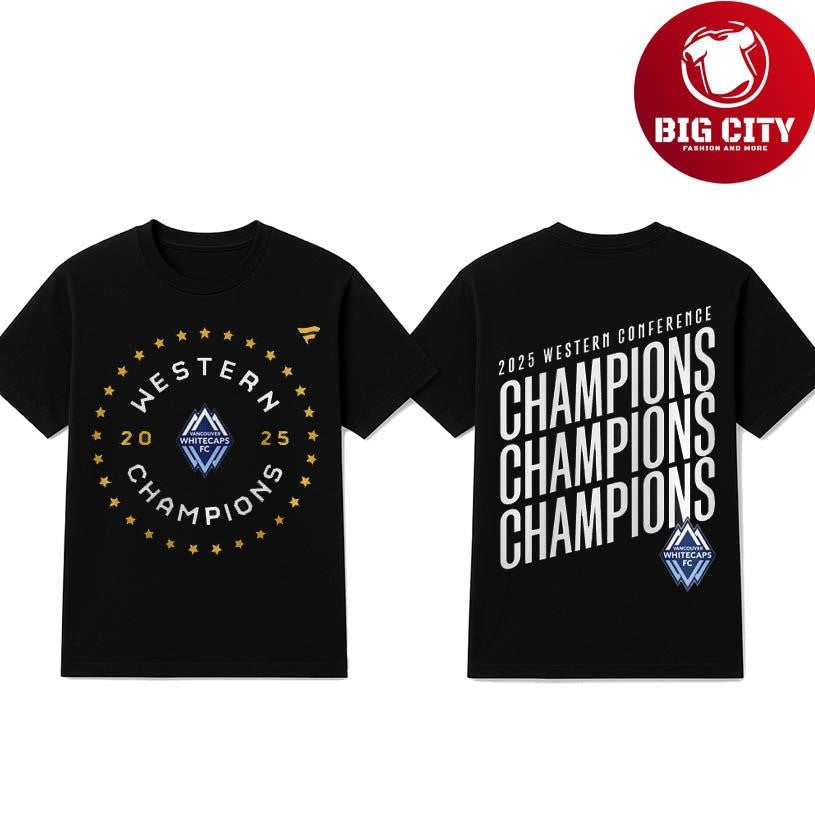 Vancouver Whitecaps FC Western Conference Champions Two Sided Shirt Unisex T-shirt, Sweatshirt, Hoodie, Long Sleeve Tee - T-Shirt, Sweatshirt, Hoodie
