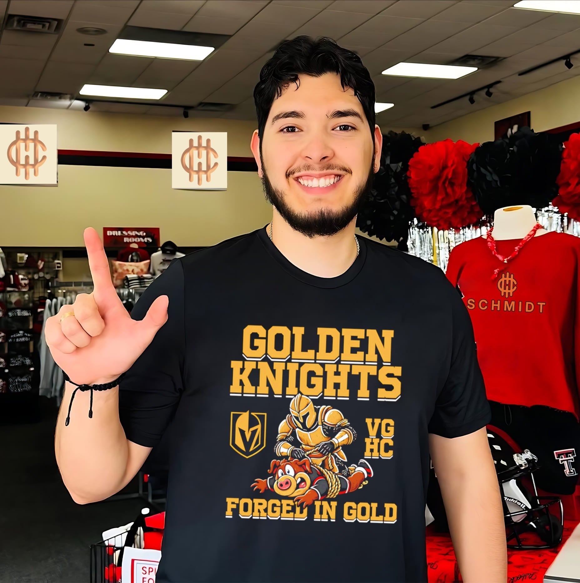Vegas Golden Knights Forged In Gold Hockey mascot shirt Unisex T-shirt, Sweatshirt, Hoodie, Long Sleeve Tee - T-Shirt, Sweatshirt, Hoodie
