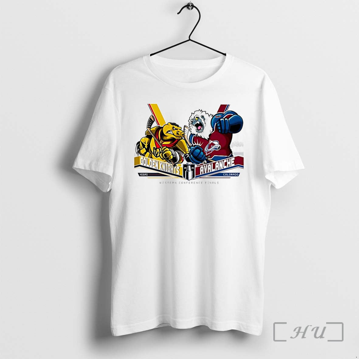 Vegas Golden Knights Vs Colorado Avalanche Western Conference Finals Nhl Mascot Tshirts Sweater - T-Shirt, Sweatshirt, Hoodie