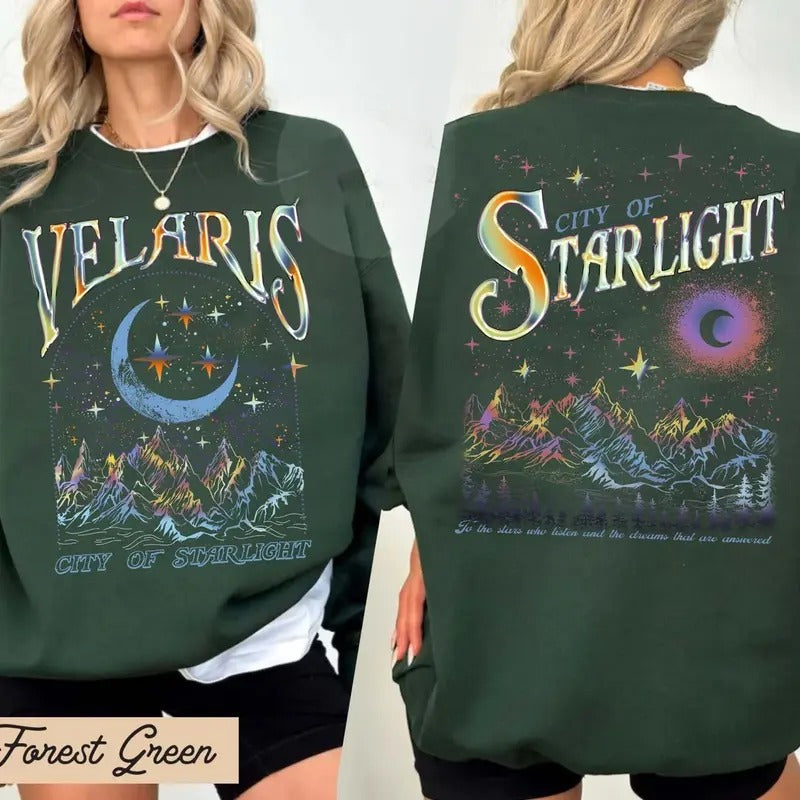 Velaris City Starlight ACOTAR Two Sided Night Court Court Dreams Rhysand Cassian Sarah J Maas Booklover Womenswear Shirt T-Shirts, Hoodie, Sweatshirt - T-Shirt, Sweatshirt, Hoodie