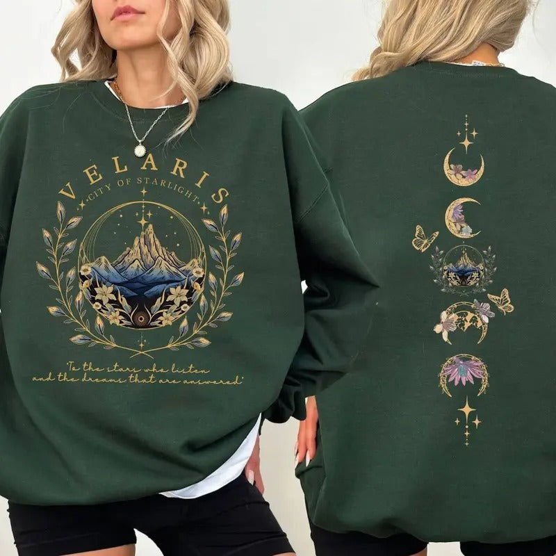 Velaris City Starlight Two Sided Acotar Velaris Court Dreams Velaris Bookish T-Shirts, Hoodie, Sweatshirt - T-Shirt, Sweatshirt, Hoodie