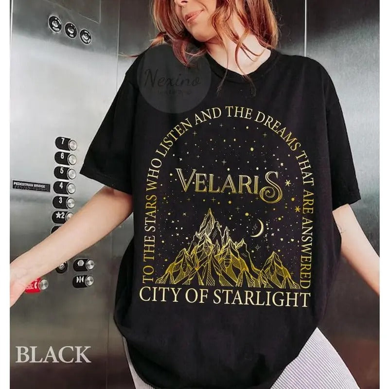 Velaris City Starlight ACOTAR Shirt Night Court Shirt Bookish Court Thorns Roses Shirt SJM Comfort Colors Shirt Top Trending Comfort T-Shirts, Hoodie, Sweatshirt - T-Shirt, Sweatshirt, Hoodie