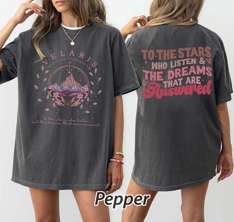 Velaris Double Sided Shirt Velaris City Starlight Night Court Shirt Velaris Shirt SJM ACOTAR Shirt T-Shirts, Hoodie, Sweatshirt - T-Shirt, Sweatshirt, Hoodie