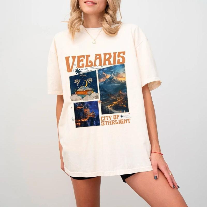Velaris Shirt City Starlight ACOTAR Shirt Night Court Rhysand Quotes Shirt SJM Book Lover Bookish Shirt T-Shirts, Hoodie, Sweatshirt - T-Shirt, Sweatshirt, Hoodie