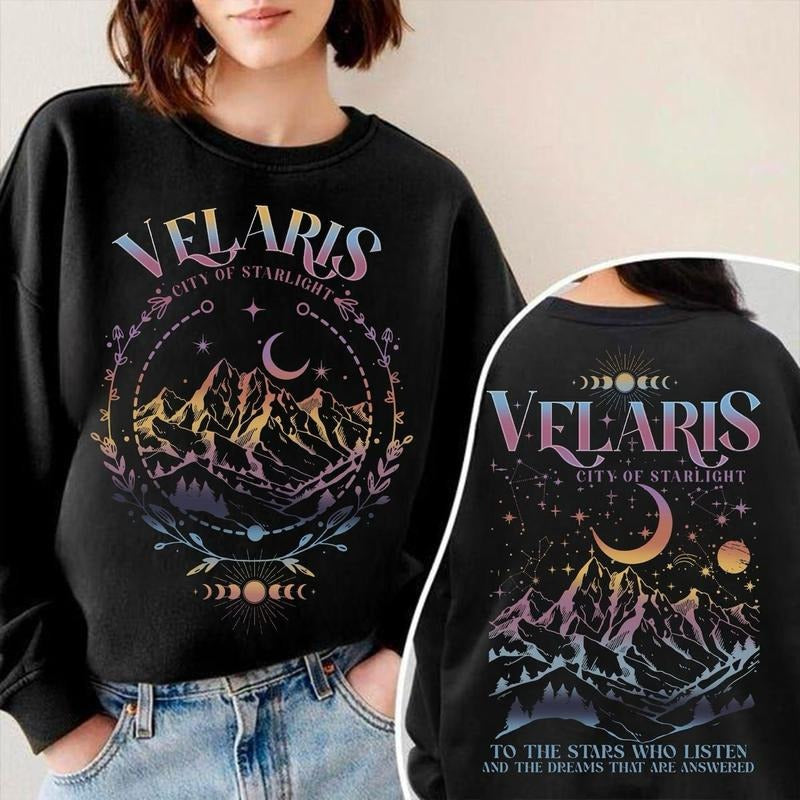 Velaris City Starlight Shirt Fantasy Bookish Stars Who Listen Shirt Book Lover Fantasy Book T-Shirts, Hoodie, Sweatshirt - T-Shirt, Sweatshirt, Hoodie