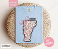 Vermont Floral Bow Comfort Colors Cute State Coquette Top T-Shirts, Hoodie, Sweatshirt - T-Shirt, Sweatshirt, Hoodie