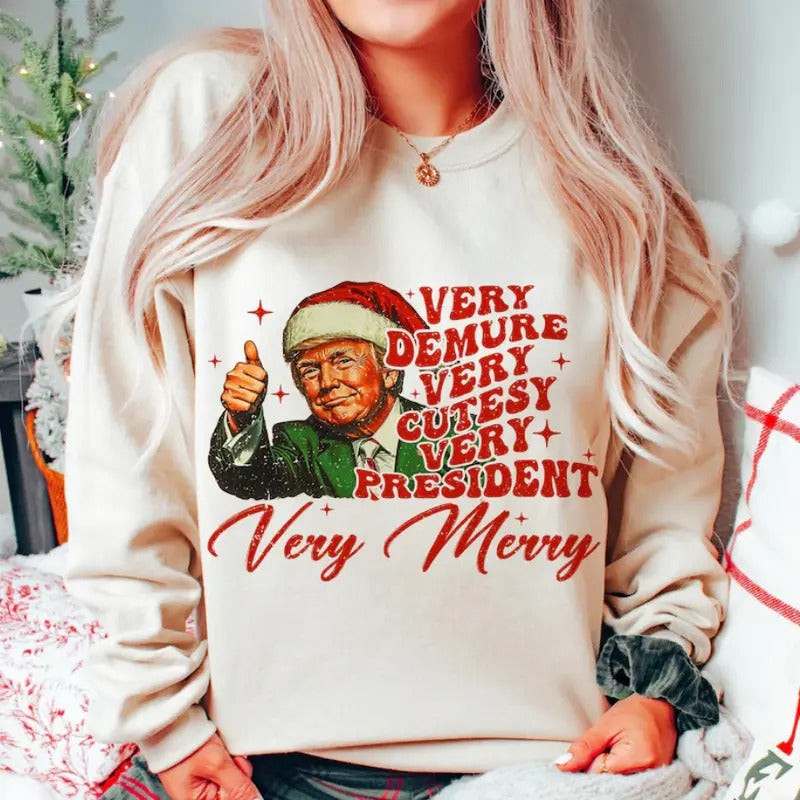 Verry Merry Trump Trump Humorous Shirt Womenswear Casual Comfortable T-Shirts, Hoodie, Sweatshirt - T-Shirt, Sweatshirt, Hoodie