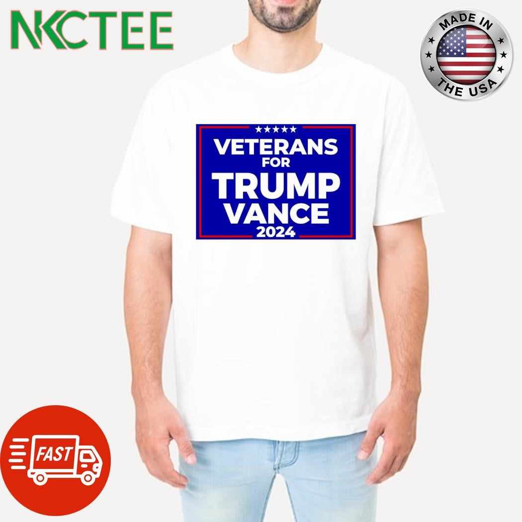 Veterans for Trump Vance 2024 shirt Unisex T-shirt, Sweatshirt, Hoodie, Long Sleeve Tee - T-Shirt, Sweatshirt, Hoodie