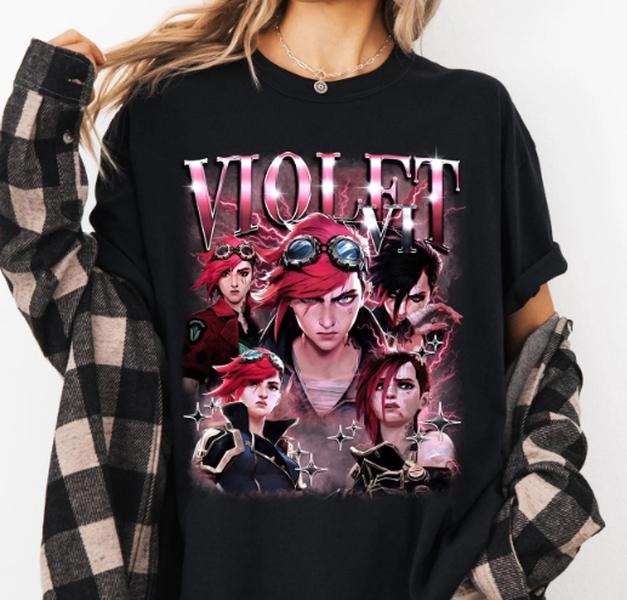 Vi Arcane Shirt League Legends Anime Lol Shirt T-Shirts, Hoodie, Sweatshirt - T-Shirt, Sweatshirt, Hoodie