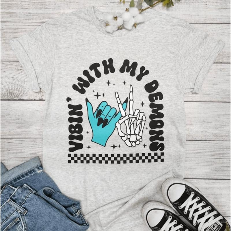 Vibin' My Demons T-Shirts, Hoodie, Sweatshirt - T-Shirt, Sweatshirt, Hoodie