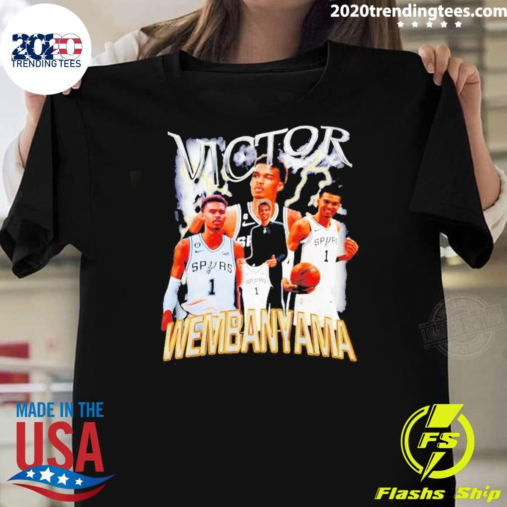 Victor Wembanyama 1 San Antonio Spurs Basketball 90s Style Graphic Shirt Unisex T-shirt, Sweatshirt, Hoodie, Long Sleeve Tee - T-Shirt, Sweatshirt, Hoodie